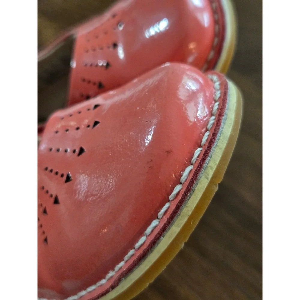 Clarks FirstShoes Coral Pink Patent Leather Mary Jane Air Spring FX Kids Size 7M